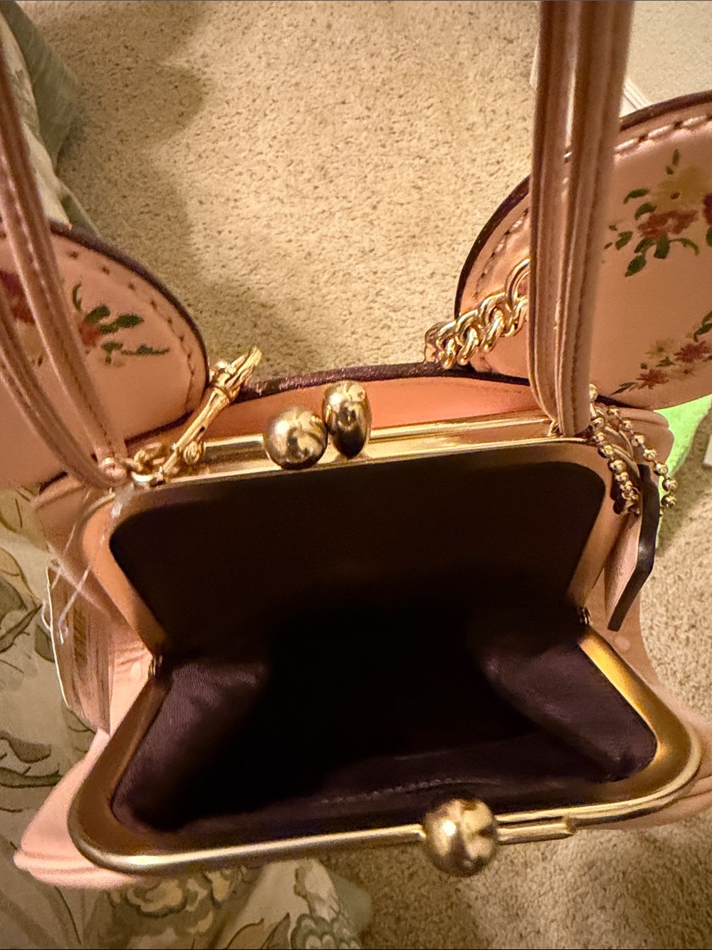 New w/tags COACH Disney X Kisslock Bag Vintage Pink Minnie Ears Limited Edition - Picture 3 of 10